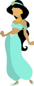 illustration of a princess wearing green