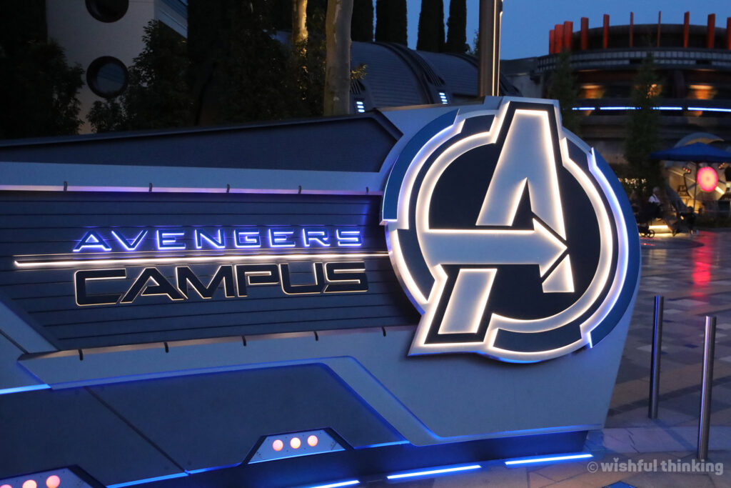 At Disneyland Paris, the sign for Avengers Campus invites new recruits to become Avengers and take on exciting missions