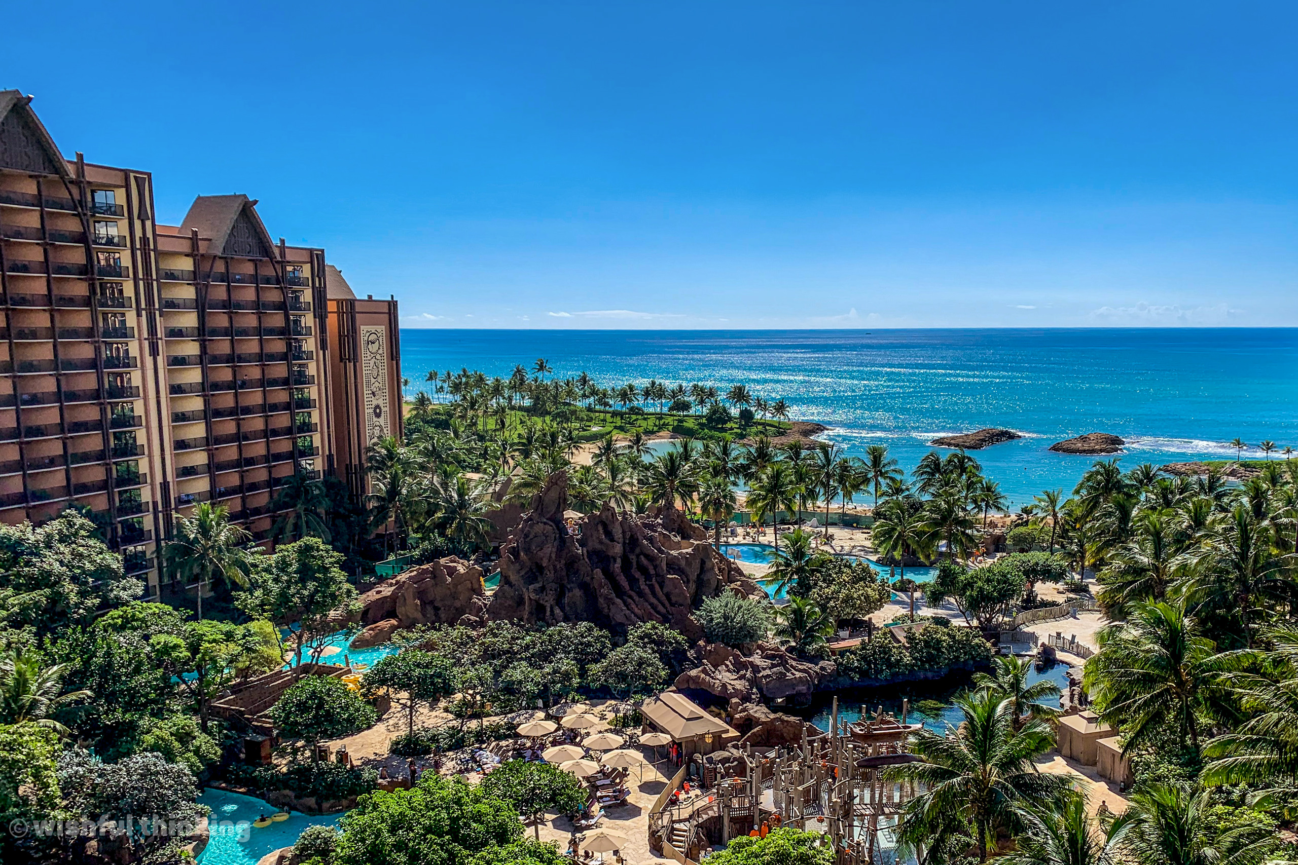 Aulani, a Disney Resort and Spa in Ko Olina, Hawaii beckons guests with spectacular biue oceanviews