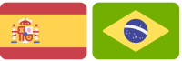 Flags of Spain and Brazil -- hablo Español y falo Português